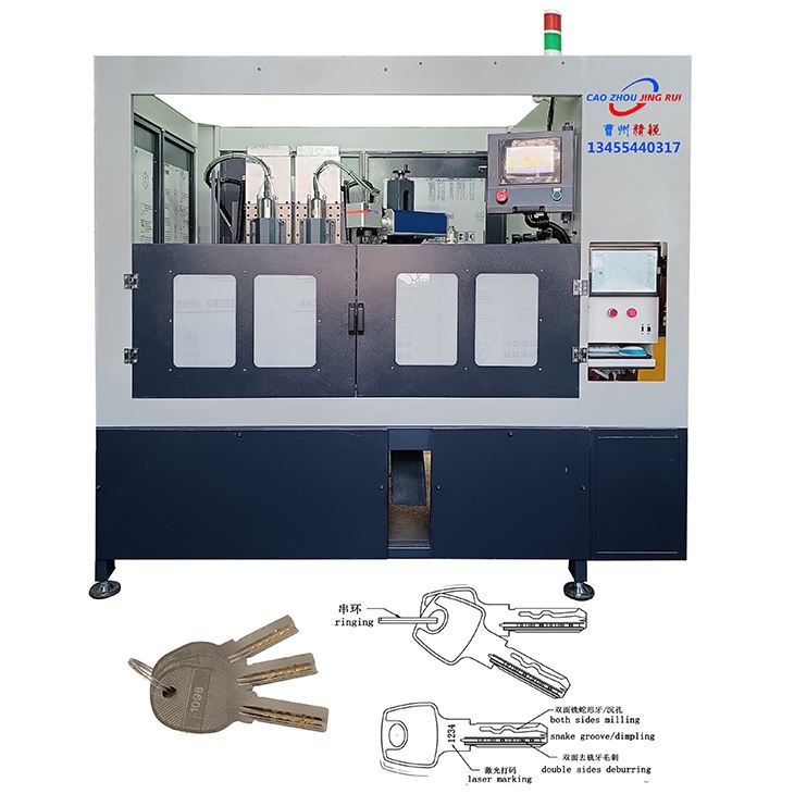 Dual-Spindle Laser Cut Key Cutting Ringing Machine
